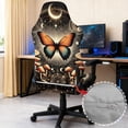thumbnail image 3 of TSOVTHRID Butterfly Mushroom Moon Star Print Office Chair Covers Stretch Gaming Chair Cover Scratch Proof Furniture Protector Breathable Reclining Gamer Armchair Slipcovers for Dormitories, 3 of 7