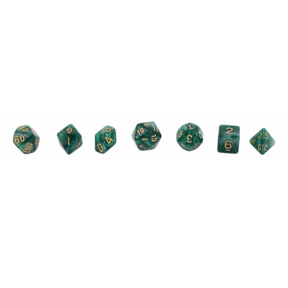 AYYUFE 7Pcs KTV Party Multicolor Polyhedral Numbers Dice Table Board Game Supply Gift