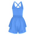 thumbnail image 5 of Amvlyk Jumpsuits for Women Summer Sleeveless Spaghetti Strap Crisscross Short Rompers Comfortable Workout Suspender Shorts Casual Yoga Overalls Pant with Pockets for Trendy Beach Vacation Outfits, 5 of 5