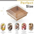 thumbnail image 6 of 50 Pack Small Charcuterie Boxes with Clear Lids - To Go Paper Mini Charcuterie Box, Disposable Food Containers, 5 Inch Dessert Boxes (Brown), 6 of 8