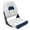 White • Mariner Blue, variant on Wise DLX1461-1904 DLX Series Pontoon High Back Seat - White / Mariner Blue