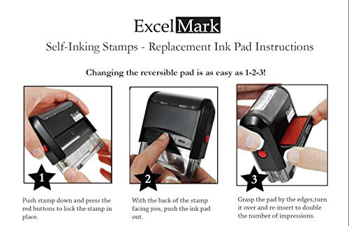 Duplicate Self Inking Rubber Stamp Red Ink 