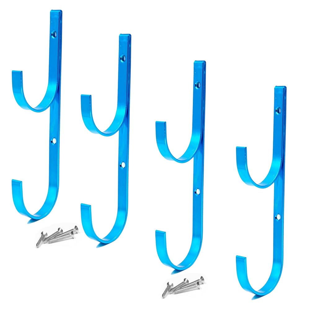 Ksruee Pool Pole Holder Wall Mount Aluminum Alloy Telescopic Pole