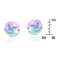 thumbnail image 3 of Sparkling Pink and Blue Crystal Ball Sterling Silver 8mm Round Stud Earrings, 3 of 3
