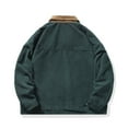 thumbnail image 4 of Tawop Jackets for Men Long Sleeve Hoodless Loose Casual Color Block Mens Clothes,Green,M, 4 of 9