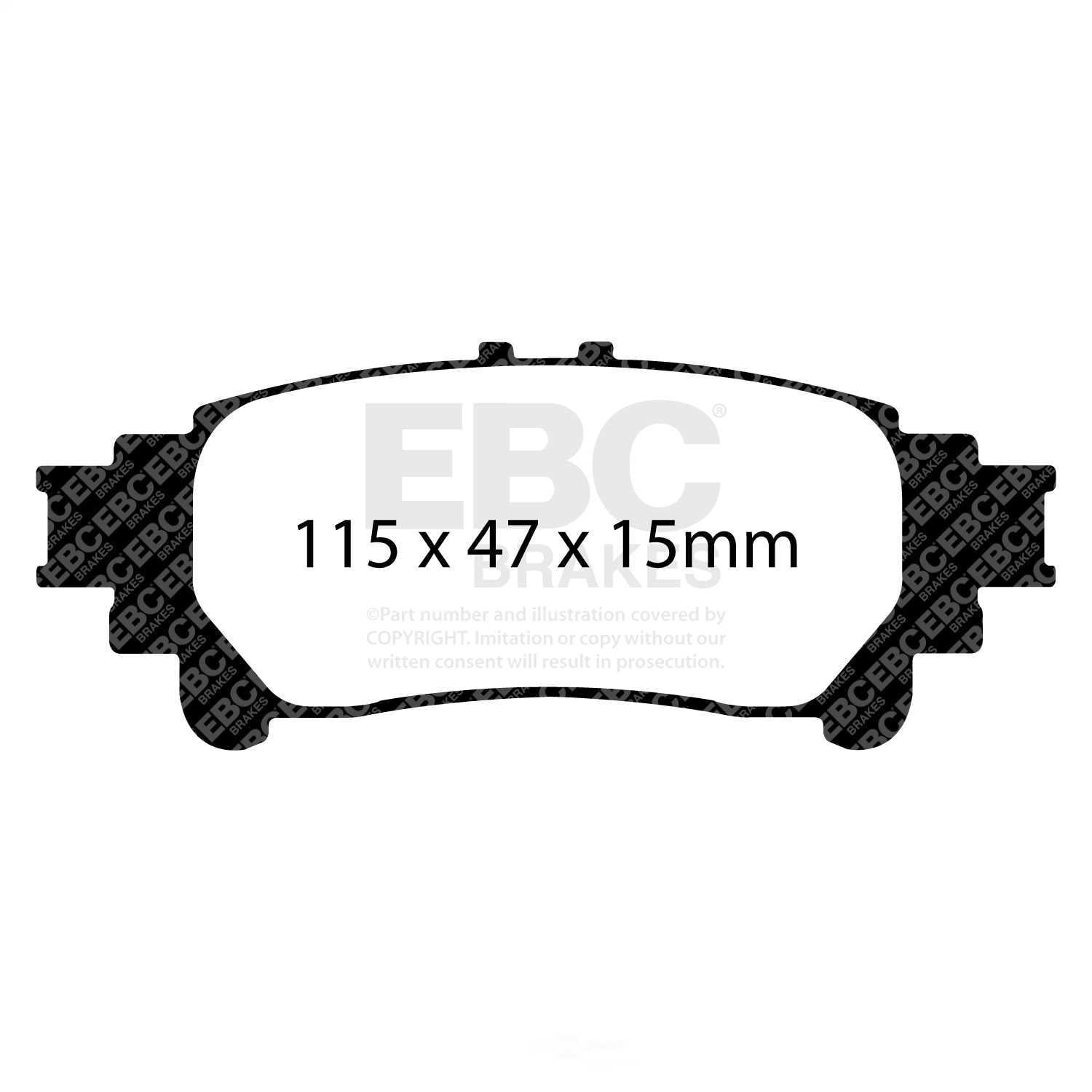 EBC 13+ Lexus GS350 3.5 RWD Ultimax2 Rear Brake Pads Fits select: 2014-2019 TOYOTA HIGHLANDER, 2011-2022 TOYOTA SIENNA