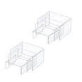 thumbnail image 1 of Fall Decorations Indoor Clothes Organizer Home Textile Storage 6PCS Clear Acrylic Display Risers Jewelry Display Riser Shelf Showcase Fixture Clearance, 1 of 6