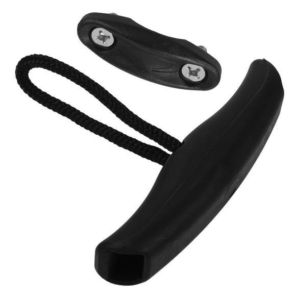 Worgeous T-Handle for Kayak Kayak Pull Handle Plastic Black Non-slip Groove Design 1 Set