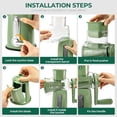thumbnail image 5 of Rotary Cheese Grater with Handle - Vegetable Shredder with 5 Blades & Suction Base, Mandoline Slicer for Kitchen, 5 of 7