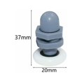 thumbnail image 2 of 12 Pieces Shower Door Caster Shower Casters Door Rollers Sliding Door Roller Door Lower Rollers Shower Door Wheel Roller Caster Shower Wheel 20Mm Cast, 2 of 5
