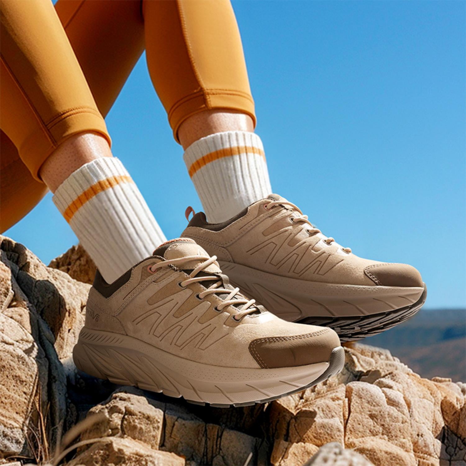 NORTIV 8 Women’s Horizon Lightweight Hiking Shoes Chunky Tennis-Inspired Non-Slip Trekking Trails & Platform Walking Sneakers