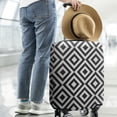 thumbnail image 2 of Black White Checkerboard Checkered Pattern Luggage Cover Fashion Suitcase Cover Baggage Covers Fit 25-28 Inch Luggage (Go Travel), 2 of 5