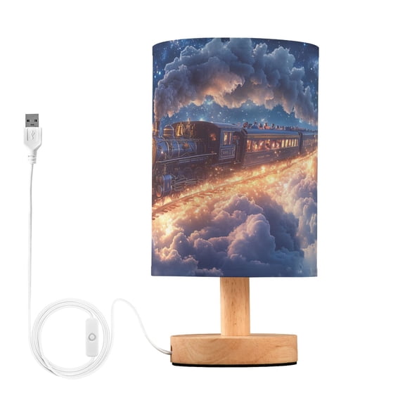 BZSMCE Lamp Modern Ffyy3_a_majestic_train_floats_above_the_clouds_its_track_made_o_c84a1a9c-90b3-42e3-ae4b-b00ba60a3e13 Creative Patter Night Light