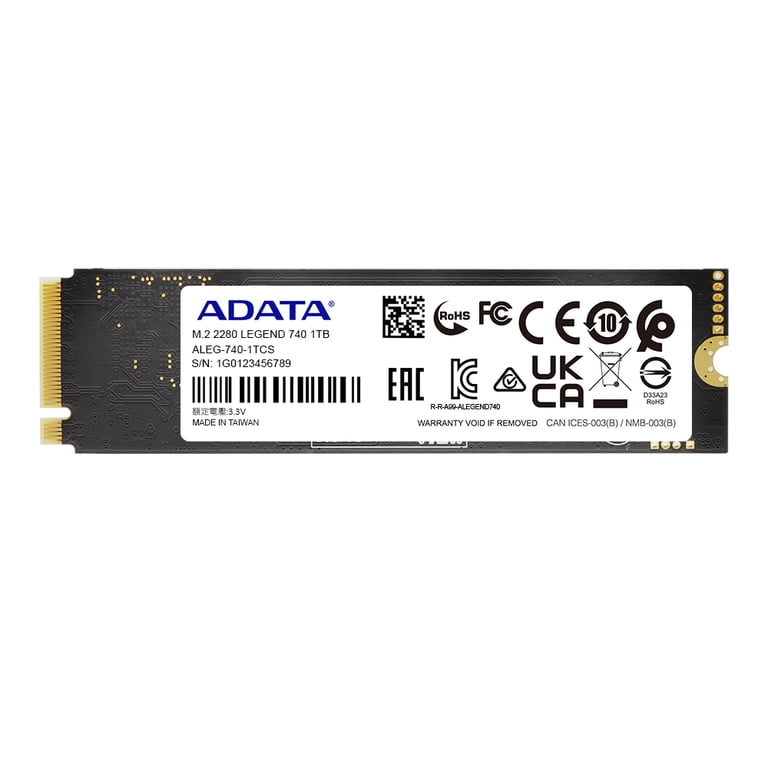 ADATA LEGEND 740 1TB M.2 2280 PCIe Gen3x4 Internal SSD 600TBW