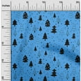 thumbnail image 2 of oneOone Cotton Poplin Brown Fabric Christmas Tree Dress Material Fabric Print Fabric By The Yard 56 Inch Wide, 2 of 4