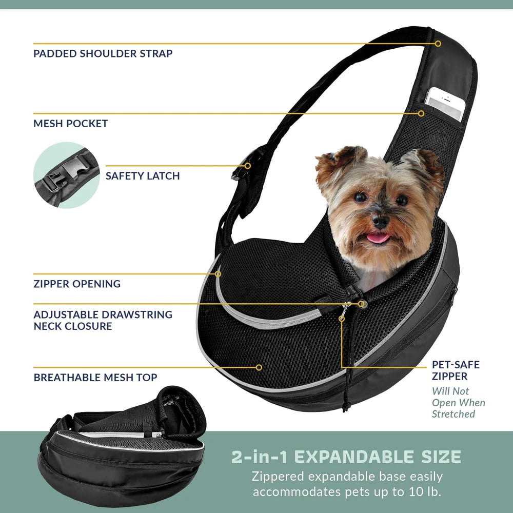 Katziela Pet Carrier Sling Bag for Small Dogs, Puppies and Cats