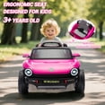 thumbnail image 3 of Licensed Volkswagen Beetle Ride On Car for Kids, 12V Battery Powered Electric Vehicle with Remote Control, LED Lights, Music & Horn (Pink), 3 of 9