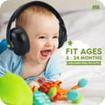 thumbnail image 7 of Baby Ear Protection Noise Cancelling Headphones for Babies and Toddlers - Mumba Baby Earmuffs - Ages 3-24+ Months - for Sleeping, Studying, Airplane, Concerts, Movie, Theater, Fireworks,Black, 7 of 7