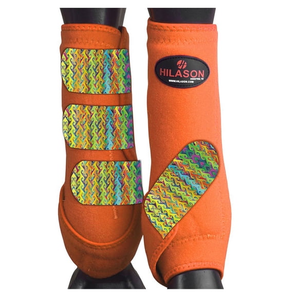 HILASON L M S Horse Front Leg Sport Boots| Printed Sport Boots| Horse Boots