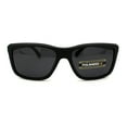 thumbnail image 2 of Mens Polarized Mod Minimal Rectangular Sport Plastic Sunglasses Matte Black Black, 2 of 4