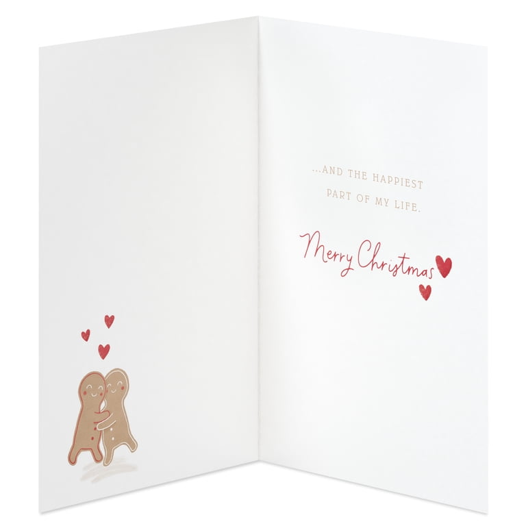 American Greetings Romantic Christmas Card - 'Found Each Other' Mint To Be Design With Glitter & Foil