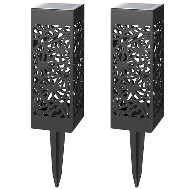 lámparas solares huecas para césped, para jardín, paisajismo, patio, entrada, exterior (iluminación blanca cálida).