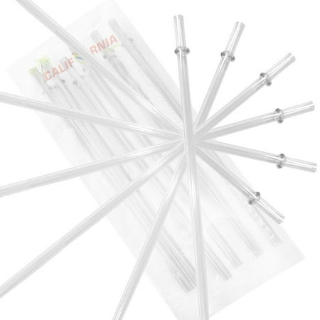 10.5 Inch, Set of 6 Clear Replacement Acrylic Straws for 16oz, 20oz, 24oz