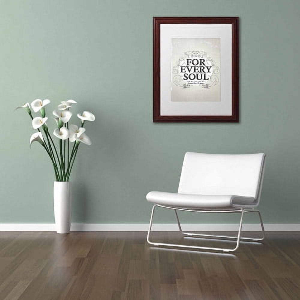 Trademark Fine Art "Every Soul" Canvas Art by Kavan & Co White Matte, Wood Frame