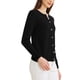 thumbnail image 4 of Suéter ligero de mujer Inspire Chic, con cuello redondo, botones, manga larga, color negro, 4 of 6