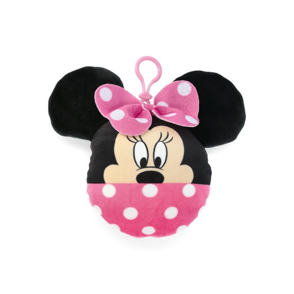 Disney Minnie Mouse Plush Key Fob with Zip Pocket