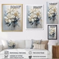 thumbnail image 4 of Designart "Simplistic Floral Array II" Rhododendron Floater Framed Wall Decor, 4 of 5