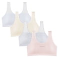 thumbnail image 1 of Bra for Girls, Soft Cotton Breathable Training Bra Set with Double-Layer Front, No Wire, 4 Piece Pack, Spring Summer Daily Wear, 1 of 9