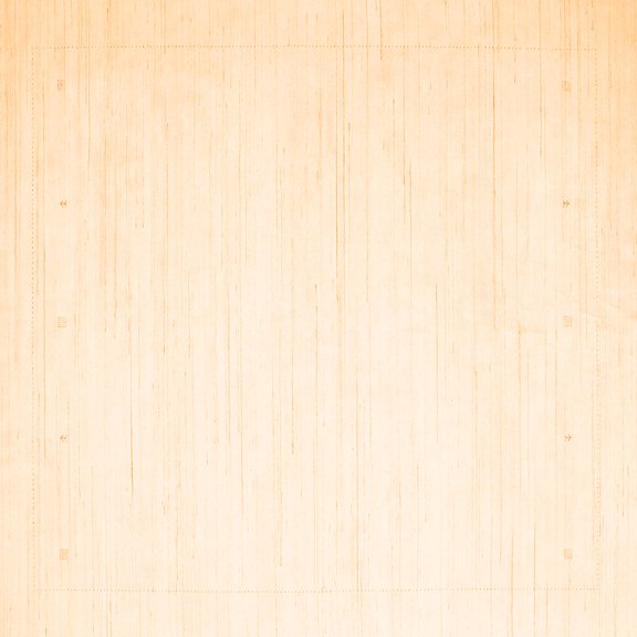 Ahgly Company Indoor Square Solid Orange Modern Area Rugs, 7' Square