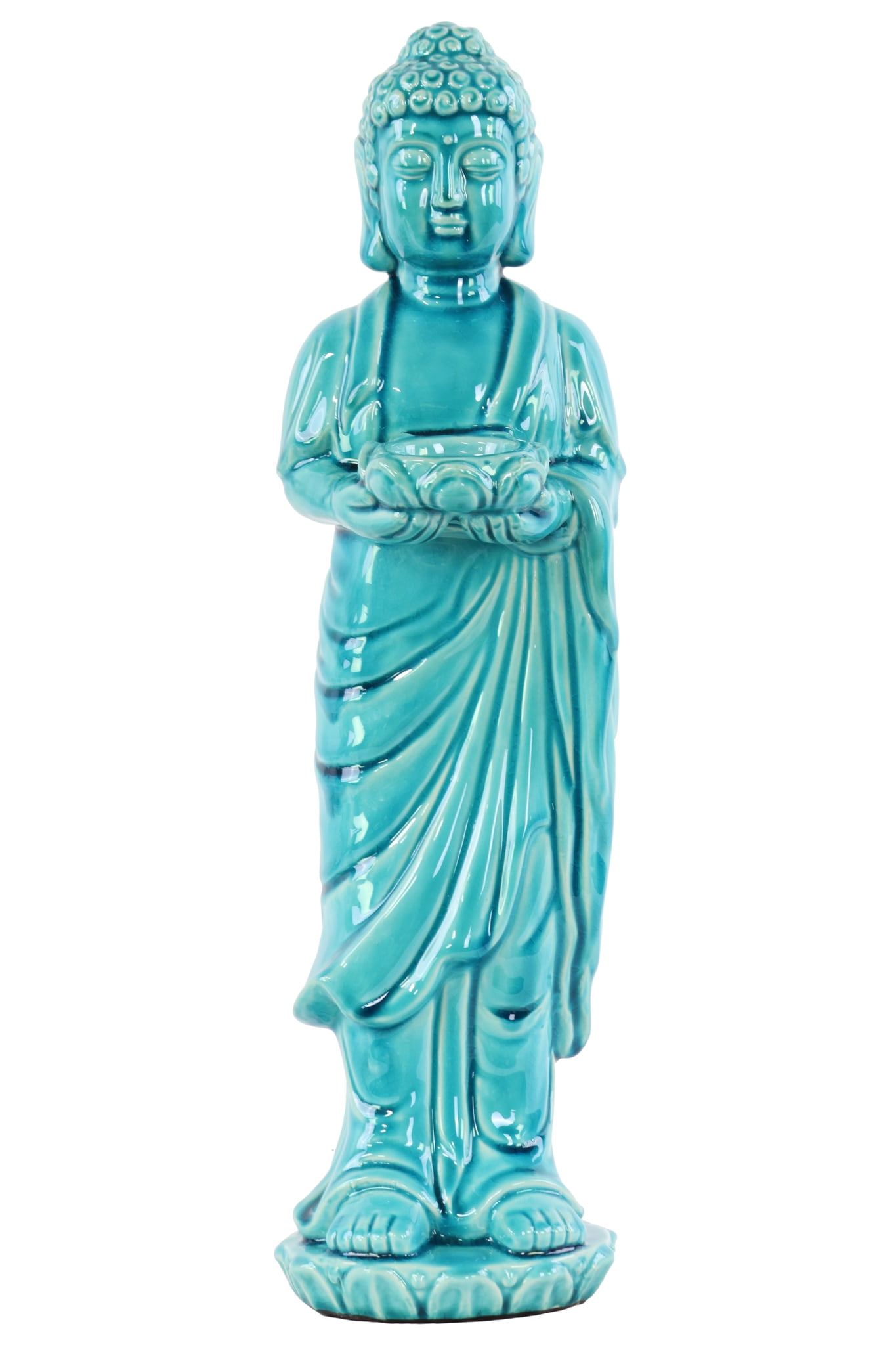 Urban Trends Collection Ceramic Buddha Figurine Gloss Finish Walmart