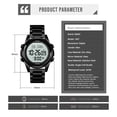 thumbnail image 3 of SKMEI Muslim Digital Watch for Prayer Qibla Compass Hijri Calendar Quran Bookmark City Selection Function Date Week Alarm Backlight 3ATM Waterproof Men Azan Watches Islamic Wristband Men's Gifts, 3 of 8