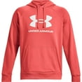 thumbnail image 2 of Under Armour mens Rival Fleece Logo Hoodie, 690 Venom Red / / White, XX-Large, 2 of 3