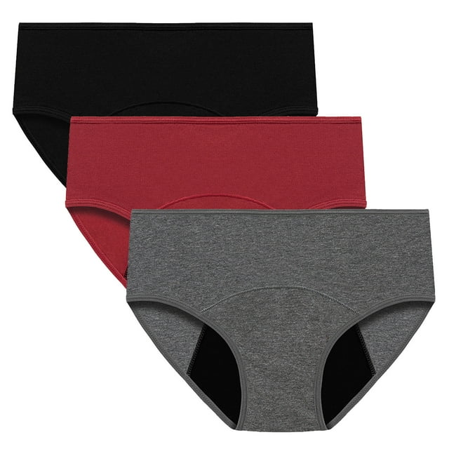 Culottes Menstruelles Réutilisables pour Femmes Culottes à Flux Abondant pour Adolescentes Filles 3 Pcs