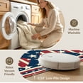 thumbnail image 5 of ODIKA 5'x7' Washable Area Rug Patriotic Tone Mosaic Featuring Repeating Halloween Plaid Independence for Small Living Room, Bedroom, Easy Care, Non-Shedding, Pet Friendly, 5 of 7