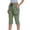 Green, variant on Capris Cargo Pants for Women Work High Waisted Hiking PantsLightweight Dry Cargo With Zipper Pockets Elastic Waist Summer Outdoor Cropped Pants