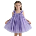 thumbnail image 4 of TBWNWG Girls Summer Party Dress With Moon Layer Sparkly Puff Sleeveless Dress for Toddler Kids Holiday Celebration,Sizes 3-4 Years, 4 of 5