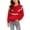 Red, variant on Girls Knit Sweaters, Warm School Long Sleeve Peter Pan Collar Fall Winter Pullover Tops Yellow Size 9-10 T
