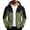 Green, variant on Big & Tall Men's Windproof Outdoor Softshell Jacket Fleece Lined Thicken Thermal Hooded Outerwear Color Block with Zip Pockets for Hiking Camping, Yellow, 4XL