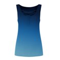 thumbnail image 2 of Vedolay Womens Tops Womens Tank Tops U Neck Dolphin Hem Casual Flowy Summer Sleeveless Tunic Tshirts,Blue XXL, 2 of 4