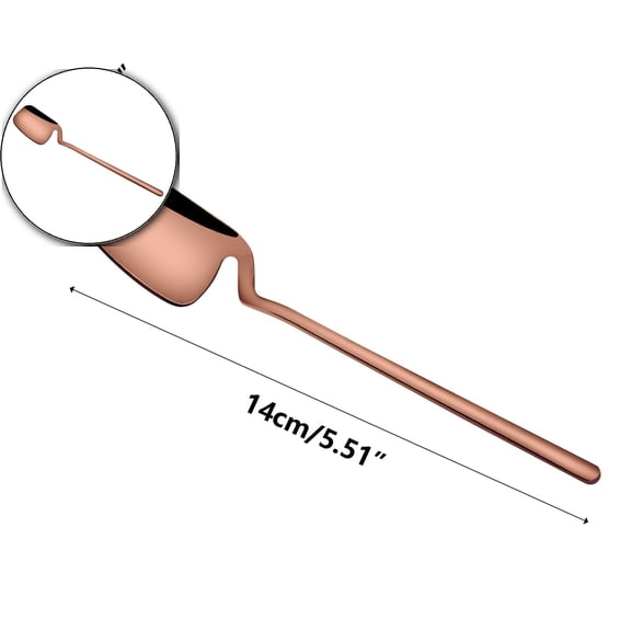 Coffee Spoon, Mini Spoon, 304 Stainless Steel Stirring Spoon, Teaspoon, Matte Finish(Rose Gold)