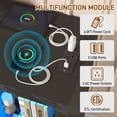 thumbnail image 5 of Blotout 82'' Fireplace TV Stand for 90/95''TV with 50'' Fireplace, LED Modern High Gloss Entertainment Center with Power Outlet, 4 Drawers, Adjustable Shelf, 2-Tier TV Console Cabinet, Black, 5 of 11