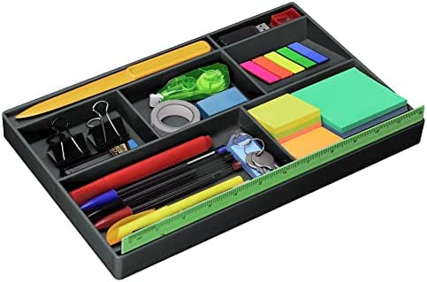 Officemate Plastic 8 Compartment Storage Deep Drawer Organizer