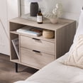 thumbnail image 5 of Walker Edison Modern Nightstand with Drawers and Shelves, Birch, 5 of 21