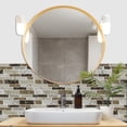 thumbnail image 3 of 10-Sheet Peel and Stick Kitchen Backsplash Tiles, 3D Waterproof Self Adhesive Wall Tile Stick on Backsplash for Kitchen and Bathroom(Brown Marble,12"×12"), 3 of 12