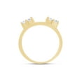 thumbnail image 6 of AFFY White Cubic Zirconia Solitaire Anniversary Wrap Enhancer Ring in 14k Yellow Gold over Sterling Silver-10, 6 of 8