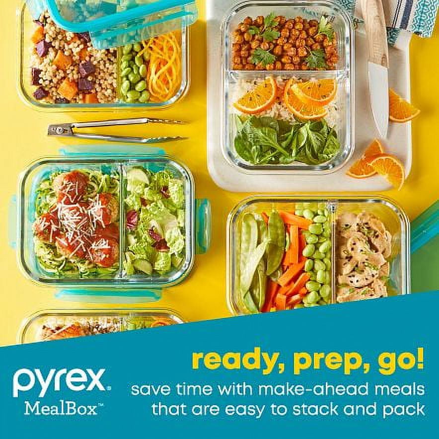 3.4 Cup PYREX MEALBOX *Choose BLUE or PINK Meal Prep Leftover